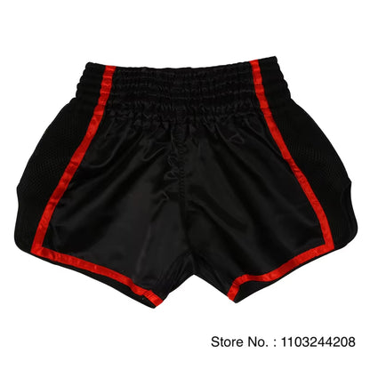 Muay Thai Shorts No Logo Boxing Shorts Mens Womens Kids Grappling Kickboxing Cage Fighting Shorts Plain Martial Arts Clothing