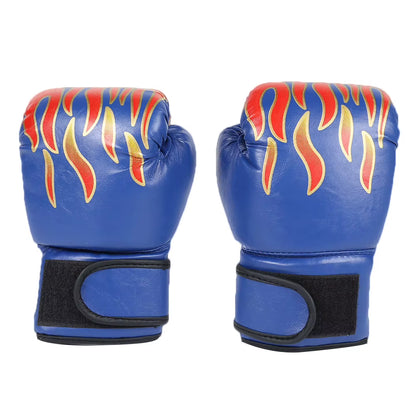2Pcs Kids Boxing Gloves Children Punch Training Sparring Kickboxing Fighting Fitness Mitts Hitting Hand Protector Blue Black Red