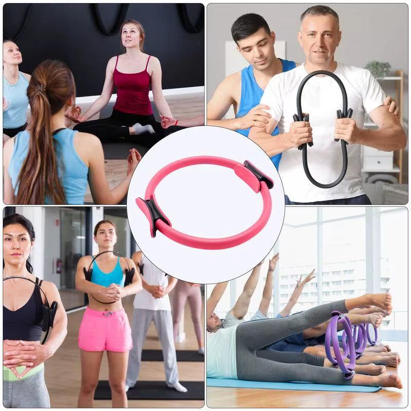 Pilates Circle 15-Inch Yoga and Pilates Ring Equipment Professional Adductor Exerciser Pilates Accessories for Toning Arms