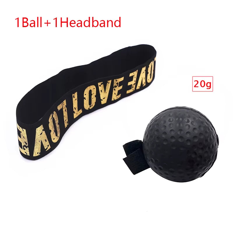 Boxing Reflex Ball Speed Force Punching Bag Fitness MMA Sanda Raising Reaction Hand Eye Agility Training Headband Gym Muay Thai