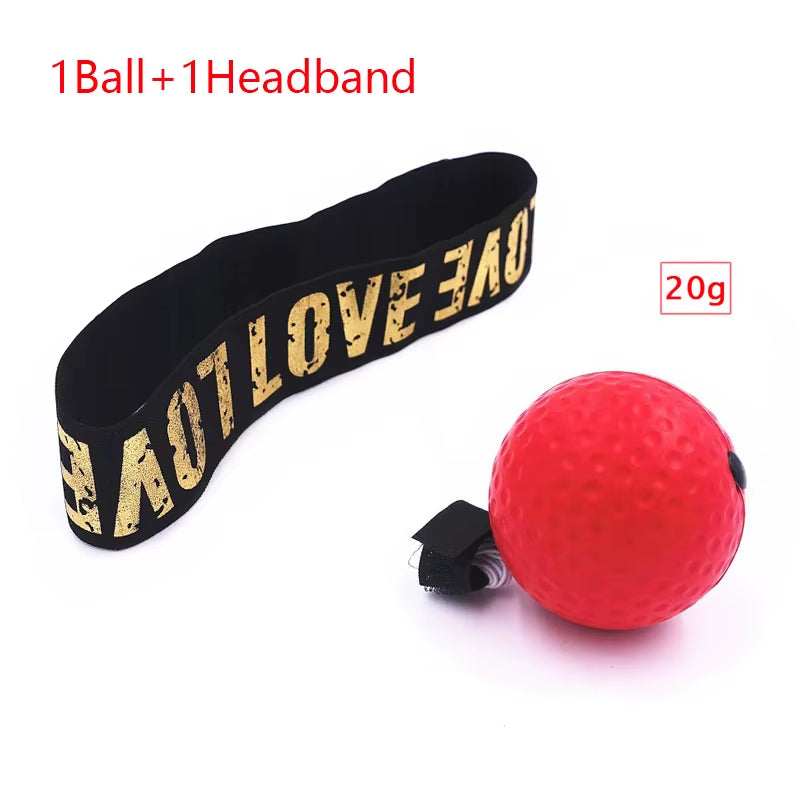 Boxing Reflex Ball Speed Force Punching Bag Fitness MMA Sanda Raising Reaction Hand Eye Agility Training Headband Gym Muay Thai