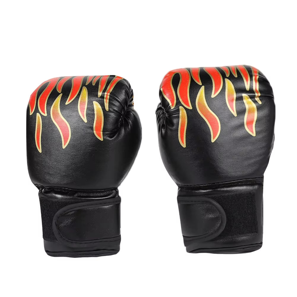 2Pcs Kids Boxing Gloves Children Punch Training Sparring Kickboxing Fighting Fitness Mitts Hitting Hand Protector Blue Black Red