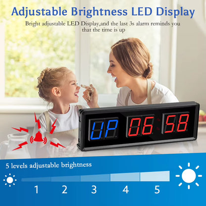 Programmable Remote Control LED Crossfit Timer Interval Timer Garage Timer Sports Training Clock Crossfit Gym Timer