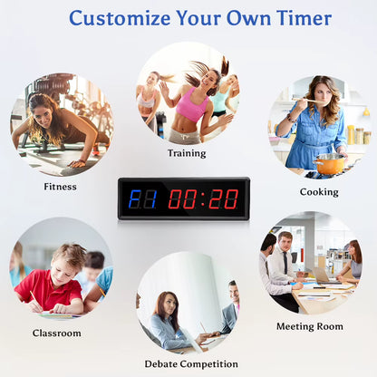 Programmable Remote Control LED Crossfit Timer Interval Timer Garage Timer Sports Training Clock Crossfit Gym Timer
