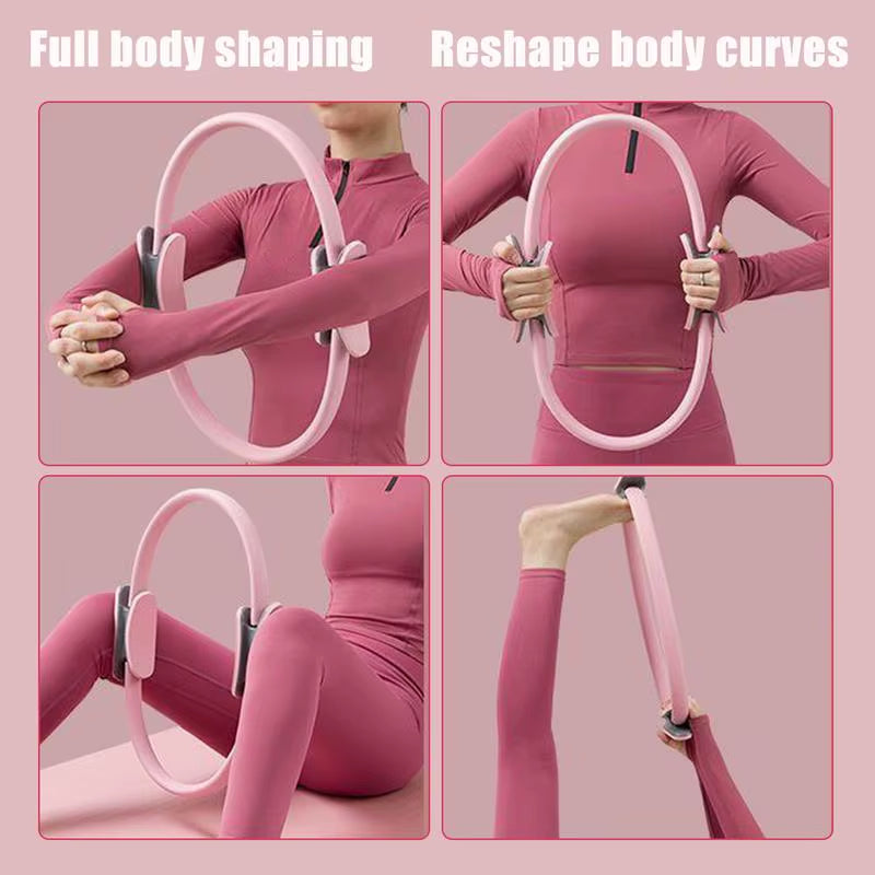 Pilates Circle 15-Inch Yoga and Pilates Ring Equipment Professional Adductor Exerciser Pilates Accessories for Toning Arms