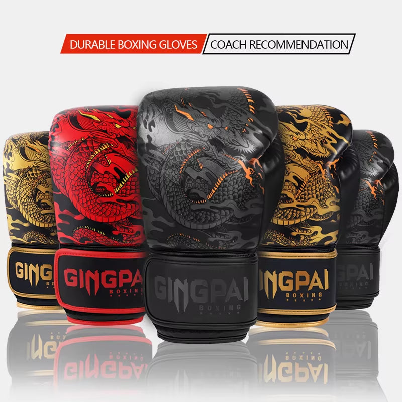 10/12/14OZ Thickened Boxing Gloves for Men and Women, Sanda Boxing Gloves, Combat Training for Children, Adult Muay Thai