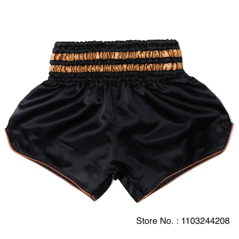 Muay Thai Shorts No Logo Boxing Shorts Mens Womens Kids Grappling Kickboxing Cage Fighting Shorts Plain Martial Arts Clothing
