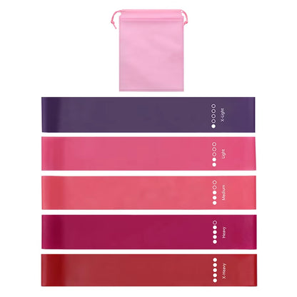 5 Different Levels Resistance Bands Yoga Sport Exercise Elastic Fitness Bands Workout Pilates Home Rubber Bands Gym Accessories