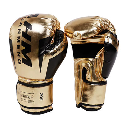 Muay Thai Competition Gloves PU Leather Sponge Professional Boxing Training Mitts Breathable Sanda Gloves for Kids Adult