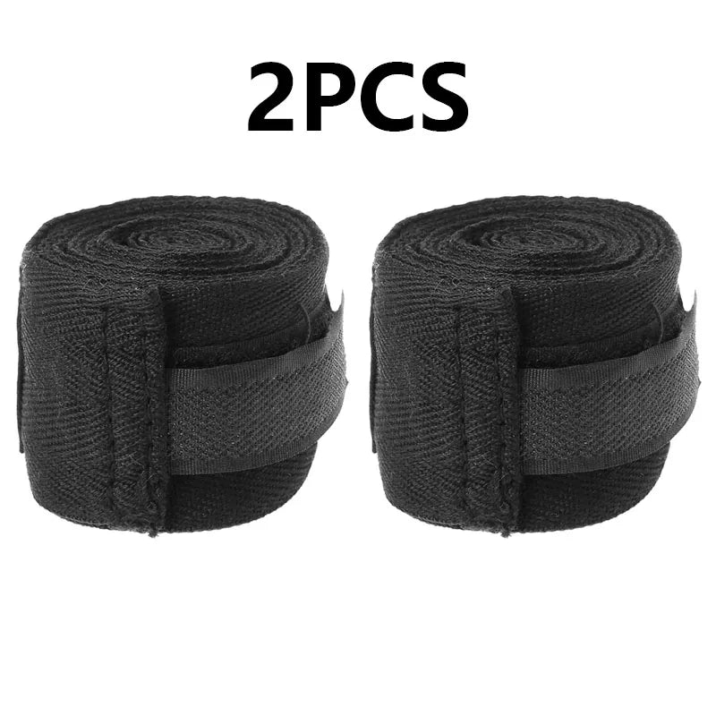 2PCS 1.5/2/3/5M Boxing Training Bandages Cotton Sports Bandages Sanda Kick Boxing Mma Hand Gloves Wraps Belt Boxing Sports Strap