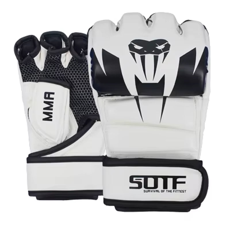 SOTF White MMA Venomous Snake Multicolor Boxing Gloves MMA Gloves Tiger Muay Thai Muay Thai Boxing Fight Glove Sanda Pads Box