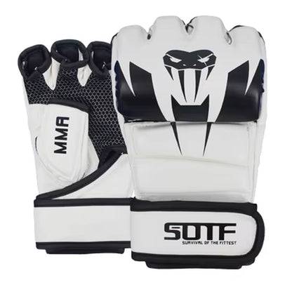 SOTF White MMA Venomous Snake Multicolor Boxing Gloves MMA Gloves Tiger Muay Thai Muay Thai Boxing Fight Glove Sanda Pads Box