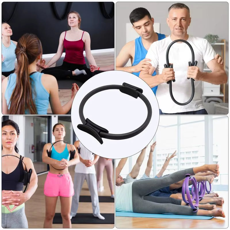 Pilates Circle 15-Inch Yoga and Pilates Ring Equipment Professional Adductor Exerciser Pilates Accessories for Toning Arms