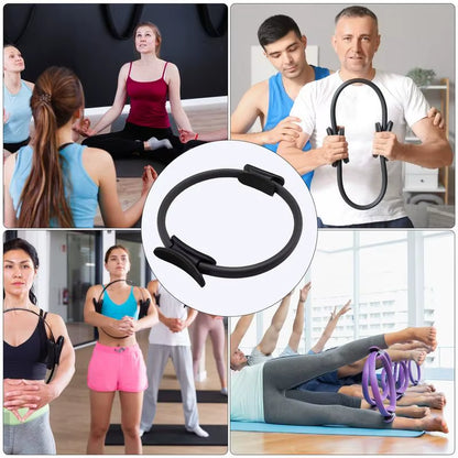 Pilates Circle 15-Inch Yoga and Pilates Ring Equipment Professional Adductor Exerciser Pilates Accessories for Toning Arms