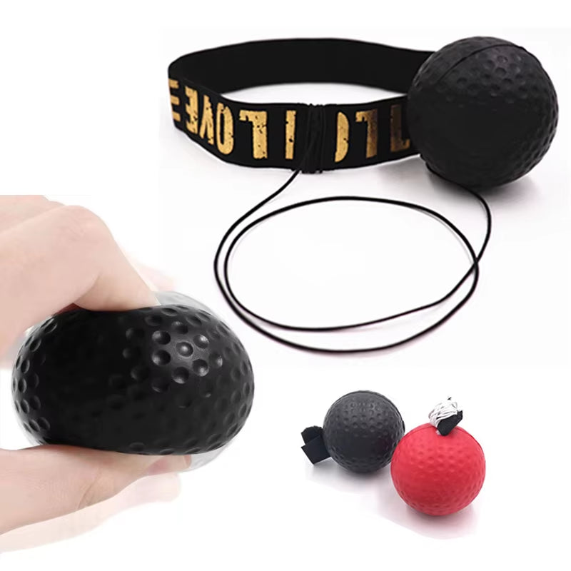 Boxing Reflex Ball Speed Force Punching Bag Fitness MMA Sanda Raising Reaction Hand Eye Agility Training Headband Gym Muay Thai
