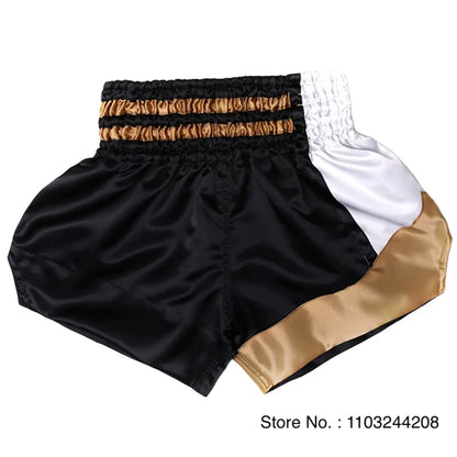 Muay Thai Shorts No Logo Boxing Shorts Mens Womens Kids Grappling Kickboxing Cage Fighting Shorts Plain Martial Arts Clothing