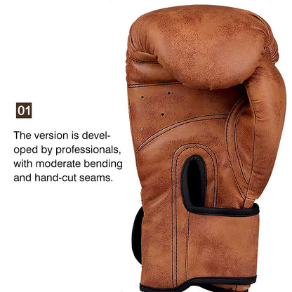 Retro Color Adult Kids Women/Men Boxing Gloves Pu Leather MMA Muay Thai Boxe De Luva Mitts Sanda GYM Equipment 6 8 10 12OZ Boks
