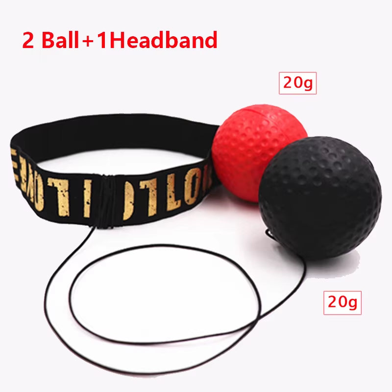 Boxing Reflex Ball Speed Force Punching Bag Fitness MMA Sanda Raising Reaction Hand Eye Agility Training Headband Gym Muay Thai