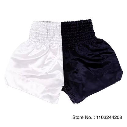 Muay Thai Shorts No Logo Boxing Shorts Mens Womens Kids Grappling Kickboxing Cage Fighting Shorts Plain Martial Arts Clothing