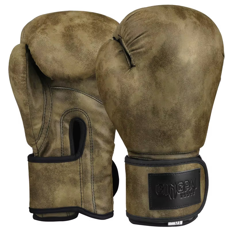 Retro Color Adult Kids Women/Men Boxing Gloves Pu Leather MMA Muay Thai Boxe De Luva Mitts Sanda GYM Equipment 6 8 10 12OZ Boks