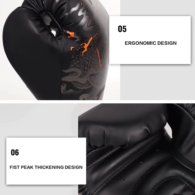 10/12/14OZ Thickened Boxing Gloves for Men and Women, Sanda Boxing Gloves, Combat Training for Children, Adult Muay Thai