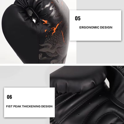 10/12/14OZ Thickened Boxing Gloves for Men and Women, Sanda Boxing Gloves, Combat Training for Children, Adult Muay Thai