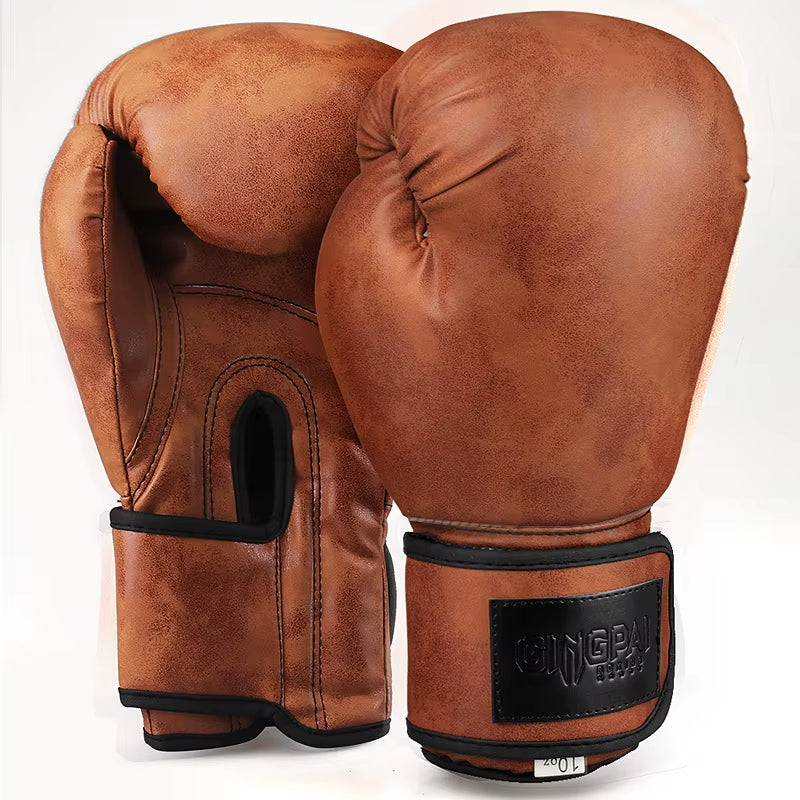 Retro Color Adult Kids Women/Men Boxing Gloves Pu Leather MMA Muay Thai Boxe De Luva Mitts Sanda GYM Equipment 6 8 10 12OZ Boks