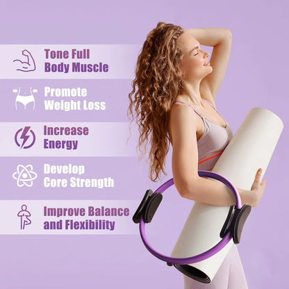Yoga Fitness Ring Circle Pilates Women Girl Exercise Home Resistance Elasticity Yoga Pilates Ring Circle Gym Workout Pilates Acc
