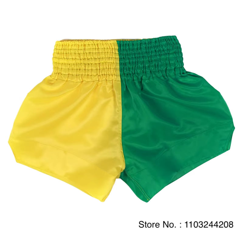 Muay Thai Shorts No Logo Boxing Shorts Mens Womens Kids Grappling Kickboxing Cage Fighting Shorts Plain Martial Arts Clothing