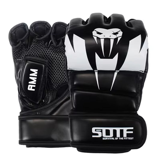 SOTF White MMA Venomous Snake Multicolor Boxing Gloves MMA Gloves Tiger Muay Thai Muay Thai Boxing Fight Glove Sanda Pads Box