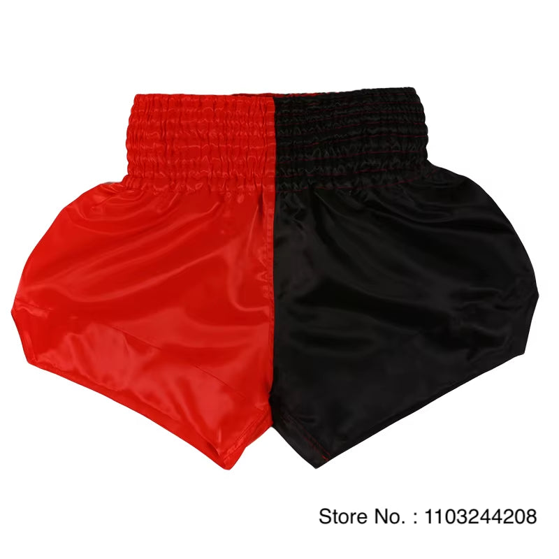 Muay Thai Shorts No Logo Boxing Shorts Mens Womens Kids Grappling Kickboxing Cage Fighting Shorts Plain Martial Arts Clothing