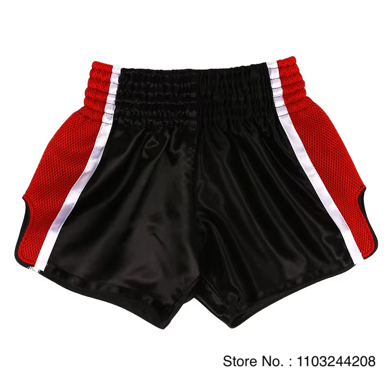 Muay Thai Shorts No Logo Boxing Shorts Mens Womens Kids Grappling Kickboxing Cage Fighting Shorts Plain Martial Arts Clothing